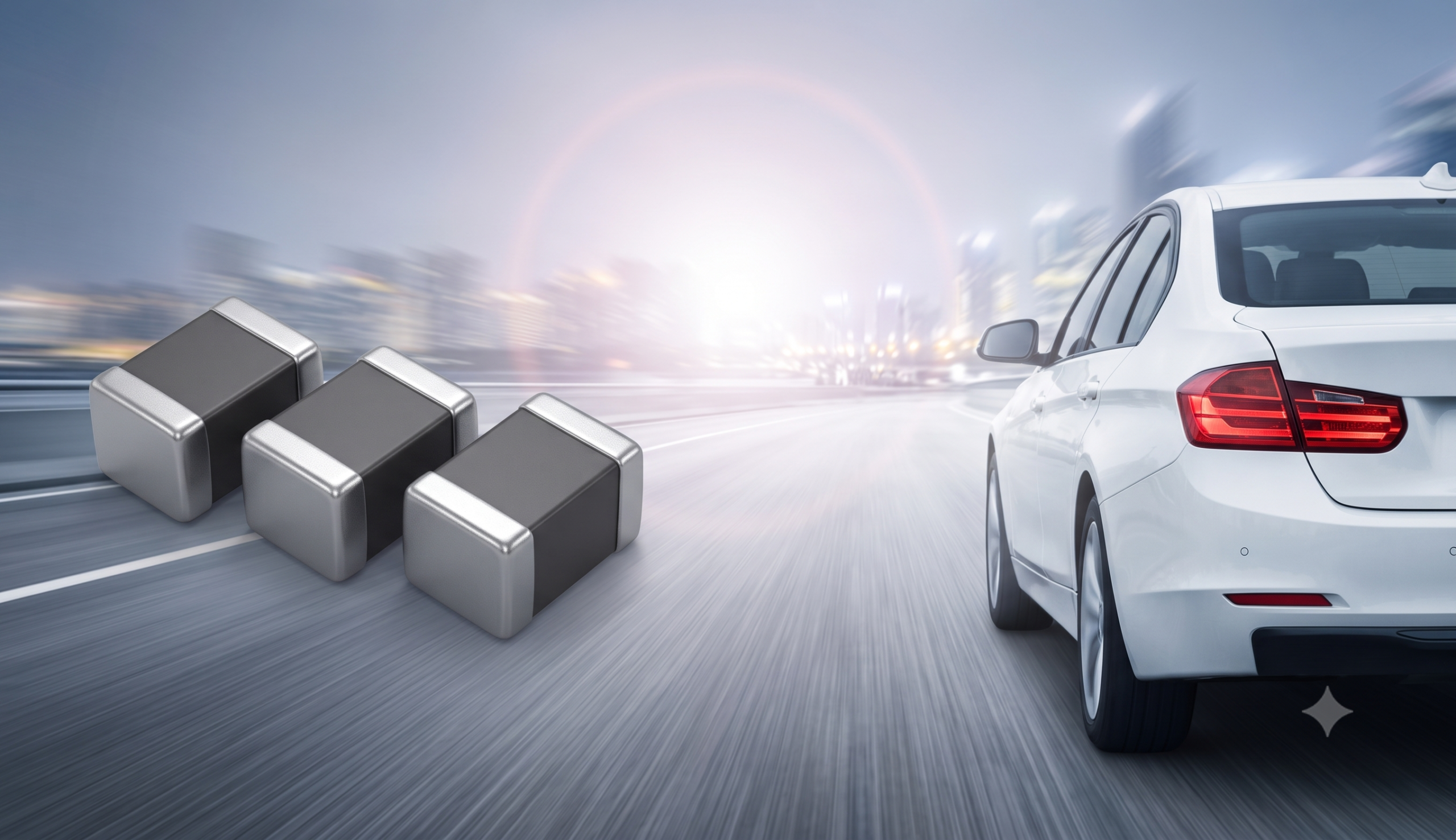 Murata Launches Revolutionary Soft-Termination Chip MLCC for Next-Generation Automotive Systems Murata GCJ21BD72A225KE02 soft-termination chip MLCC 2.2μF 100Vdc 0805 size for automotive applications